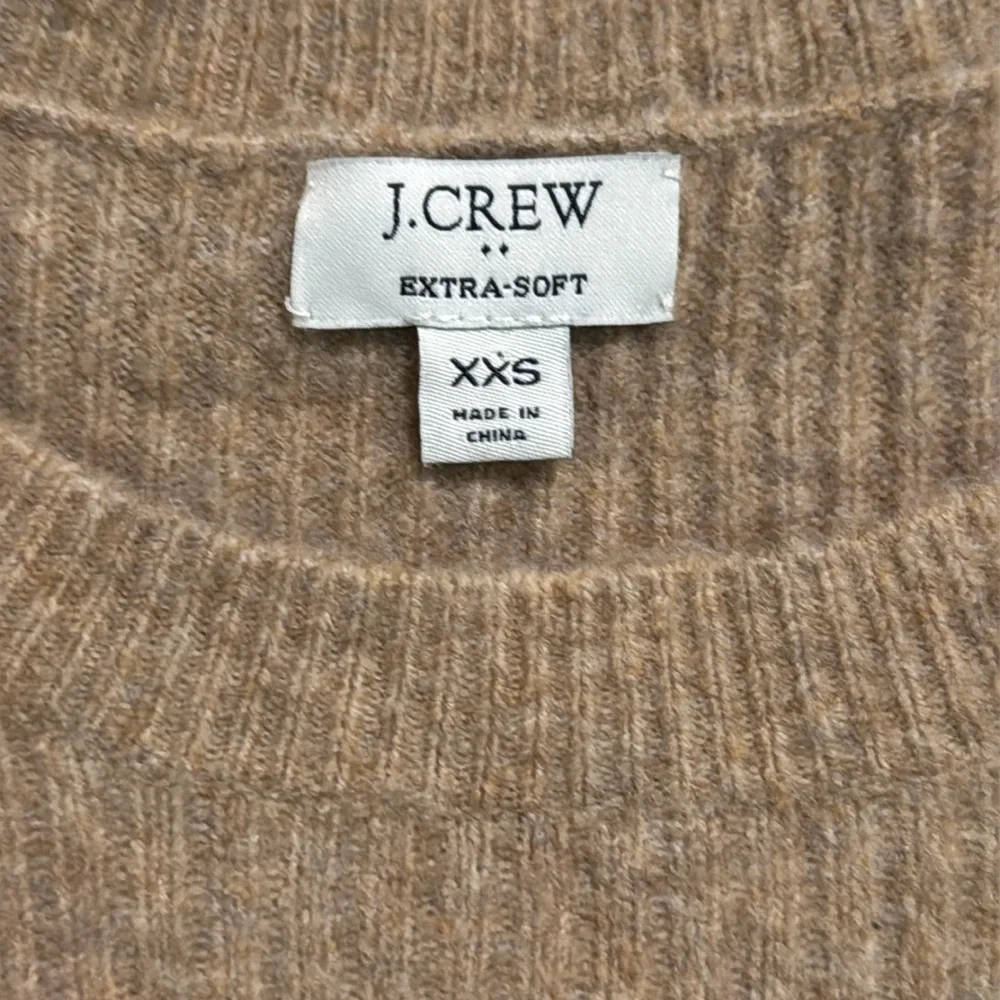 J. Crew Tan Ribbed Crew Neck Sweater